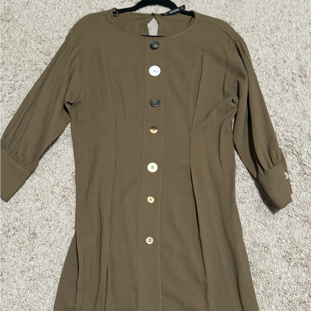 Zara olive green dress